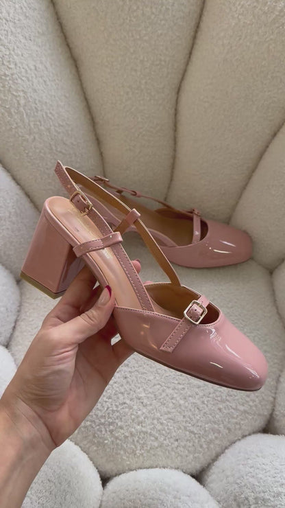 Tacones Nude 14430 - Doble Correa con Hebillas Casual de mujer Zoé Brand Costa Rica