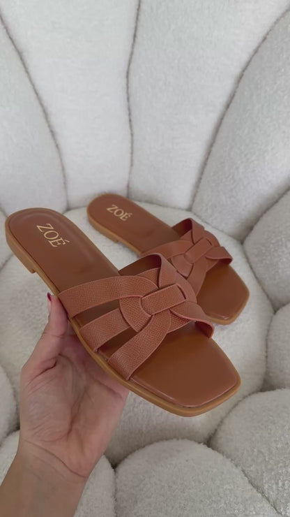 Sandalias Tan 14950 Flats Casual de mujer Zoé Brand Costa Rica