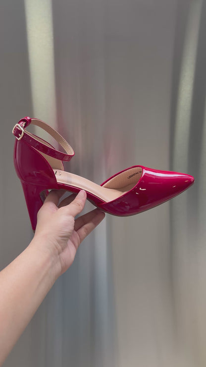 Tacones Rojo Charol 15018 Hebilla Ejecutivo Zoé Brand Costa Rica
