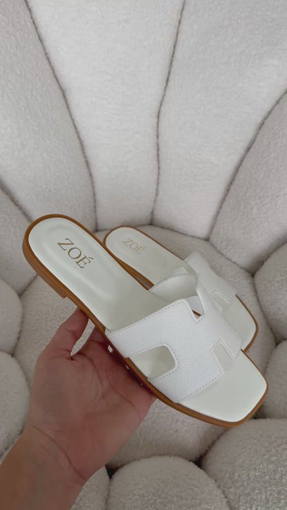 Sandalias Blanco Flats 14905 Casual de mujer Zoé Brand Costa Rica