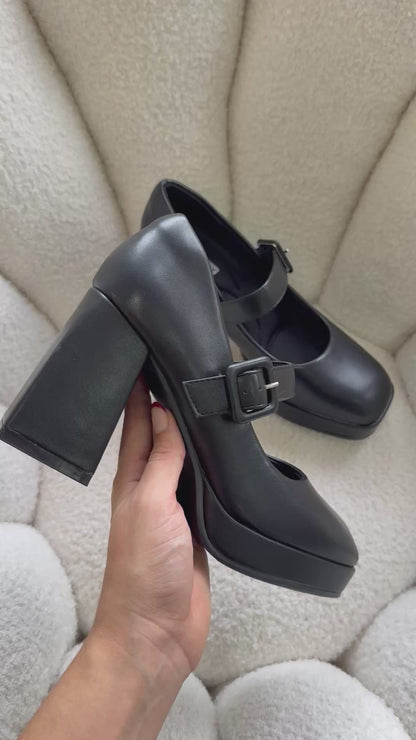 Tacones Negros 13763 Hebilla Mary Jane Casual de mujer Zoé Brand Costa Rica