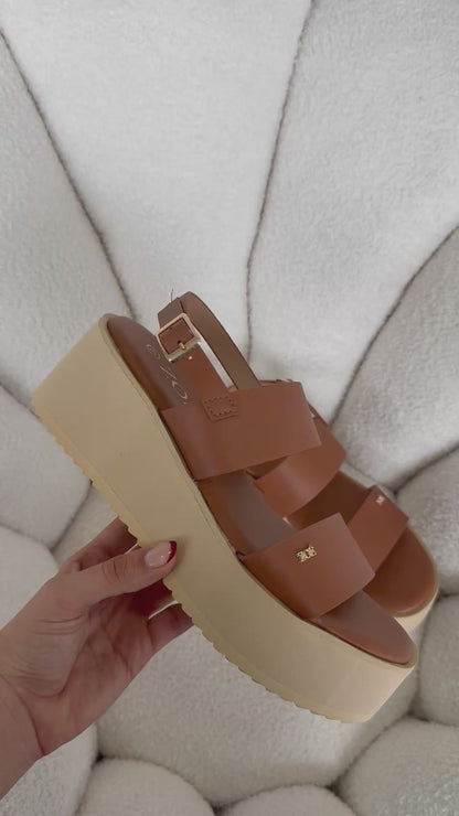 Sandalias Tan Plataforma 14940 Doble Correa Slingback Casual de mujer Zoé Brand Costa Rica