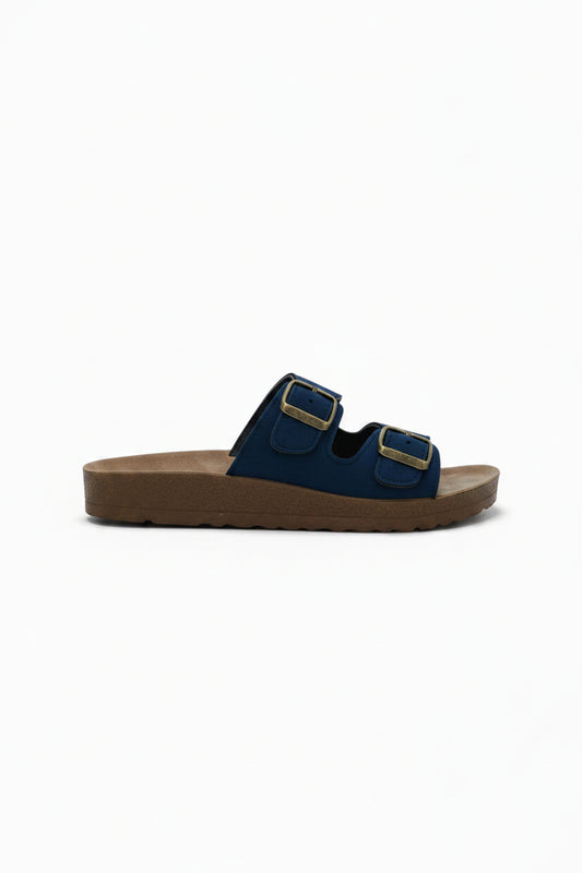 Sandalias Azul Marino 14736 Slip On Doble Correa Casual de mujer Zoé Brand Costa Rica