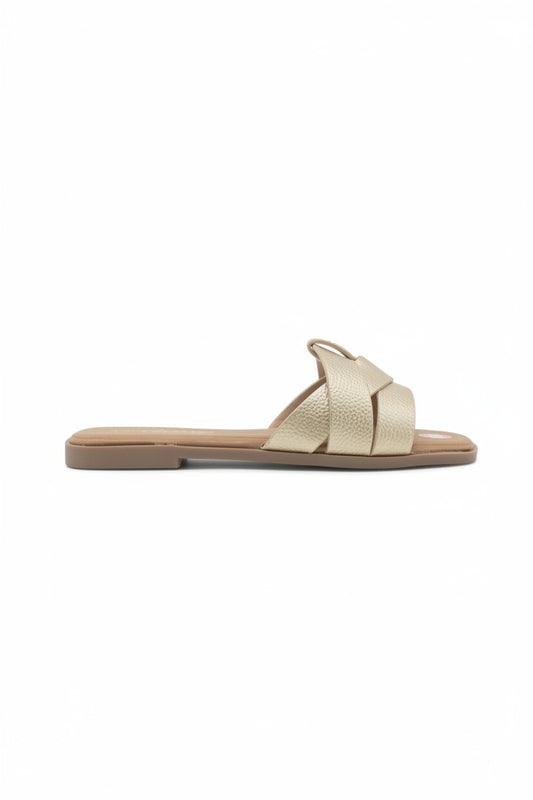 Sandalias Beige 14021 Doble Correa con Hebillas Casual de mujer Zoé Brand Costa Rica