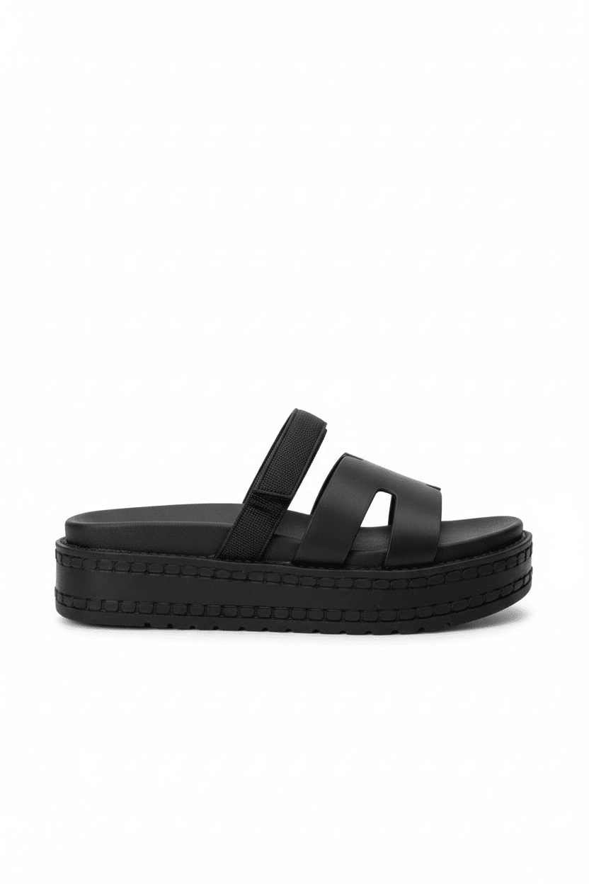 Sandalias Negro Plataforma 14344 Correa con Hebilla Velcro Casual de mujer Zoé Brand Costa Rica