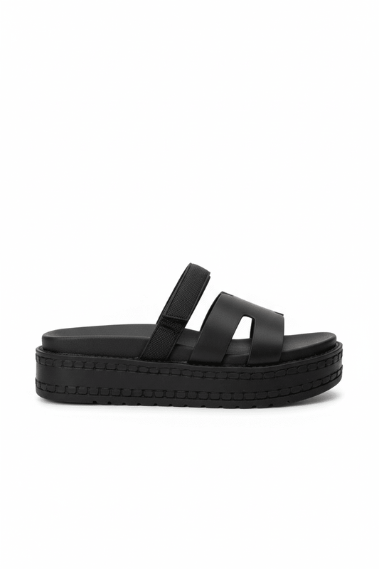 Sandalias Negro Plataforma 14344 Correa con Hebilla Velcro Casual de mujer Zoé Brand Costa Rica