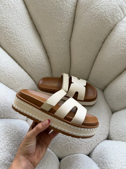 Sandalias Blanco Plataforma 14346 Velcro Casual de mujer Zoé Brand Costa Rica