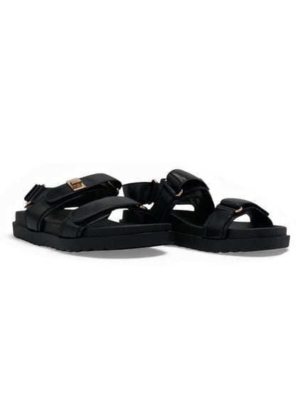 Sandalias Negro 14417 Triple Correa con Hebillas Velcro Casual Zoé Brand Costa Rica