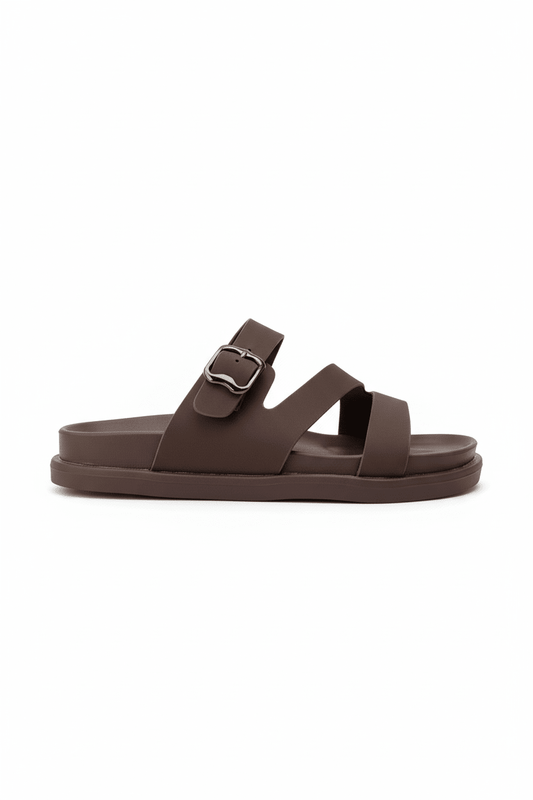 Sandalias Café 14473 Triple Correa Hebilla Slip On Casual Zoé Brand Costa Rica