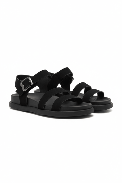 Sandalias Negro 14476 Triple Correa Hebilla Slingback Casual Zoé Brand Costa Rica