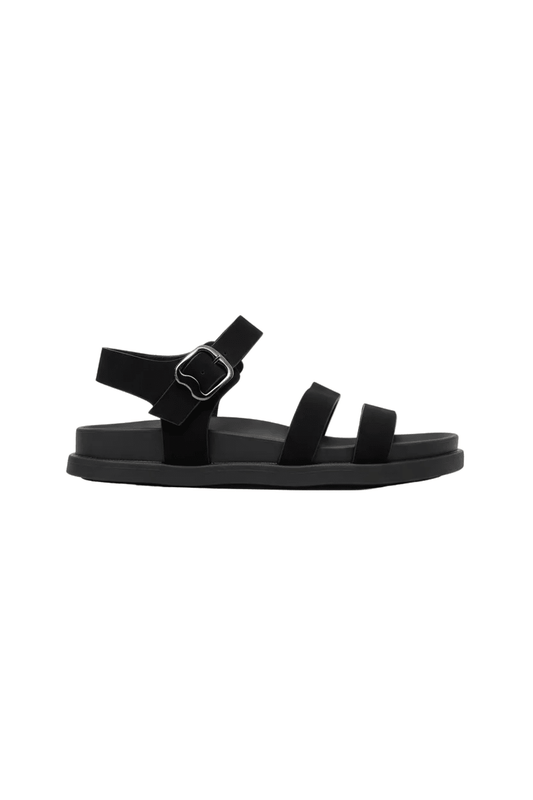 Sandalias Negro 14476 Triple Correa Hebilla Slingback Casual Zoé Brand Costa Rica