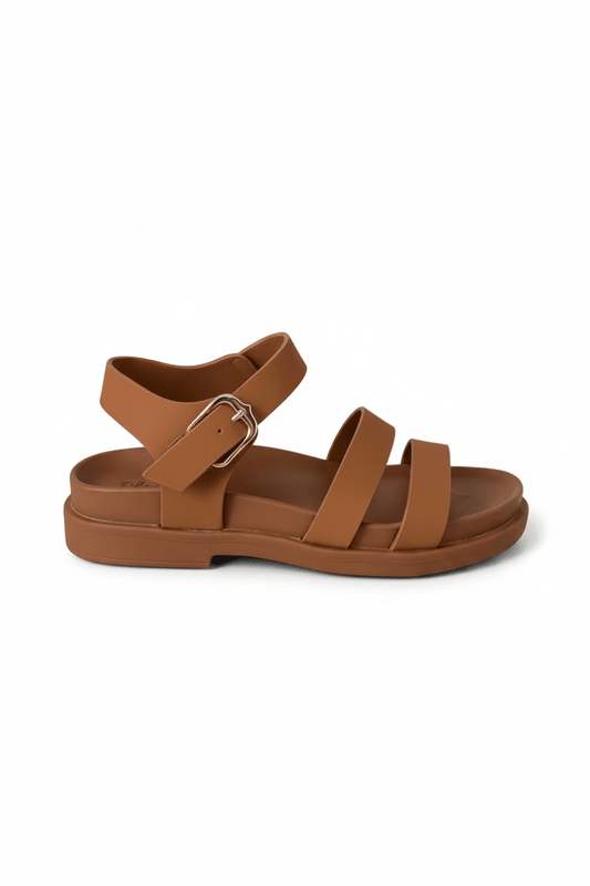 Sandalias Camel 14478 Triple Correa Hebilla Slingback Casual Zoé Brand Costa Rica