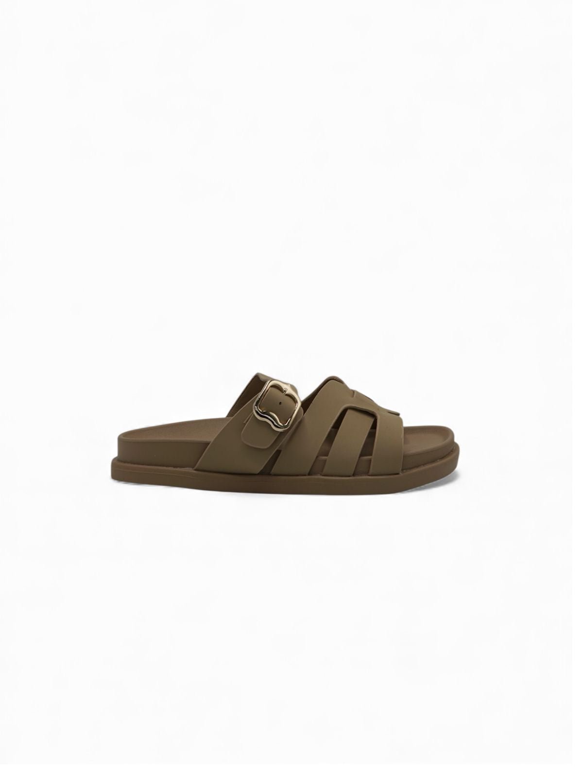 Sandalias Beige 14483 Correa Ajustable Hebilla Slip On Casual de mujer Zoé Brand Costa Rica