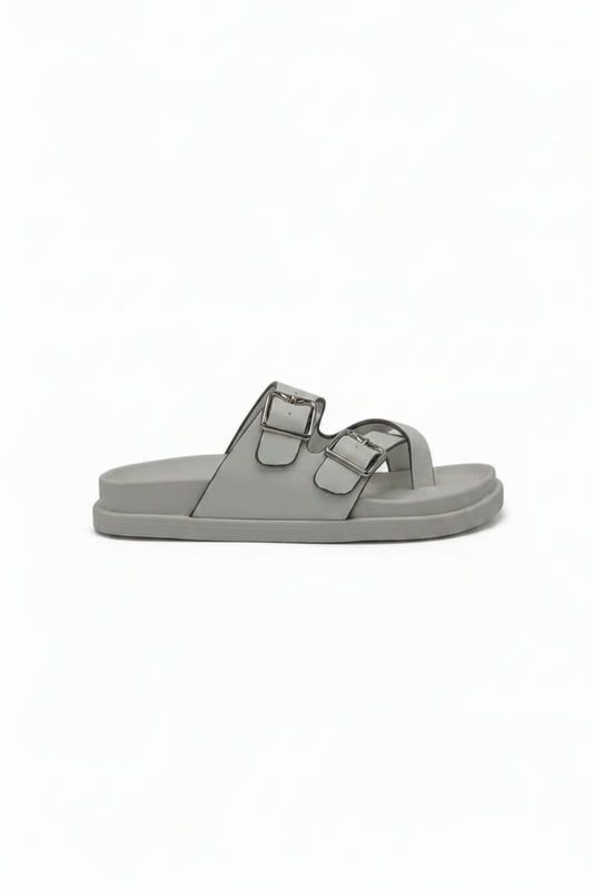 Sandalias Blanco 14495 Doble Correa Ajustable Doble Hebilla Slip On Casual Zoé Brand Costa Rica