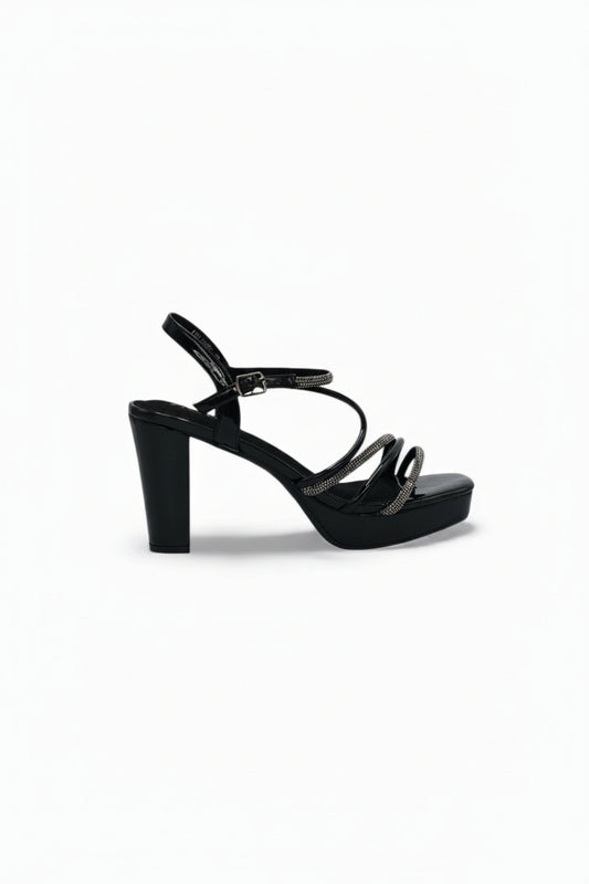 Sandalias Negro Brillos Plataforma 14551 Hebilla Slingback Casual de mujer Zoé Brand Costa Rica