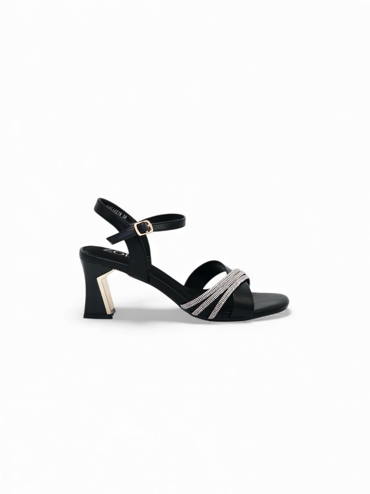Sandalias Negro Brillos 14555 Hebilla Casual de mujer Zoé Brand Costa Rica
