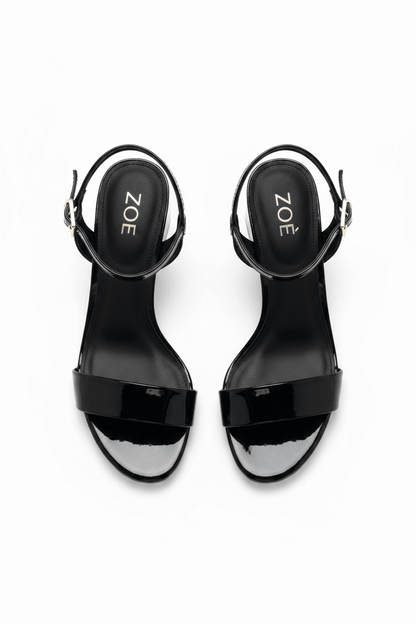 Sandalias Negro Charol 14557 Hebilla Casual de mujer Zoé Brand Costa Rica