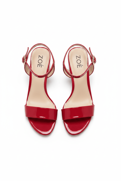 Sandalias Rojo Charol 14559 Hebilla Casual de mujer Zoé Brand Costa Rica