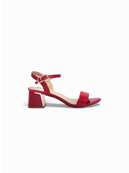 Sandalias Rojo Charol 14559 Hebilla Casual de mujer Zoé Brand Costa Rica