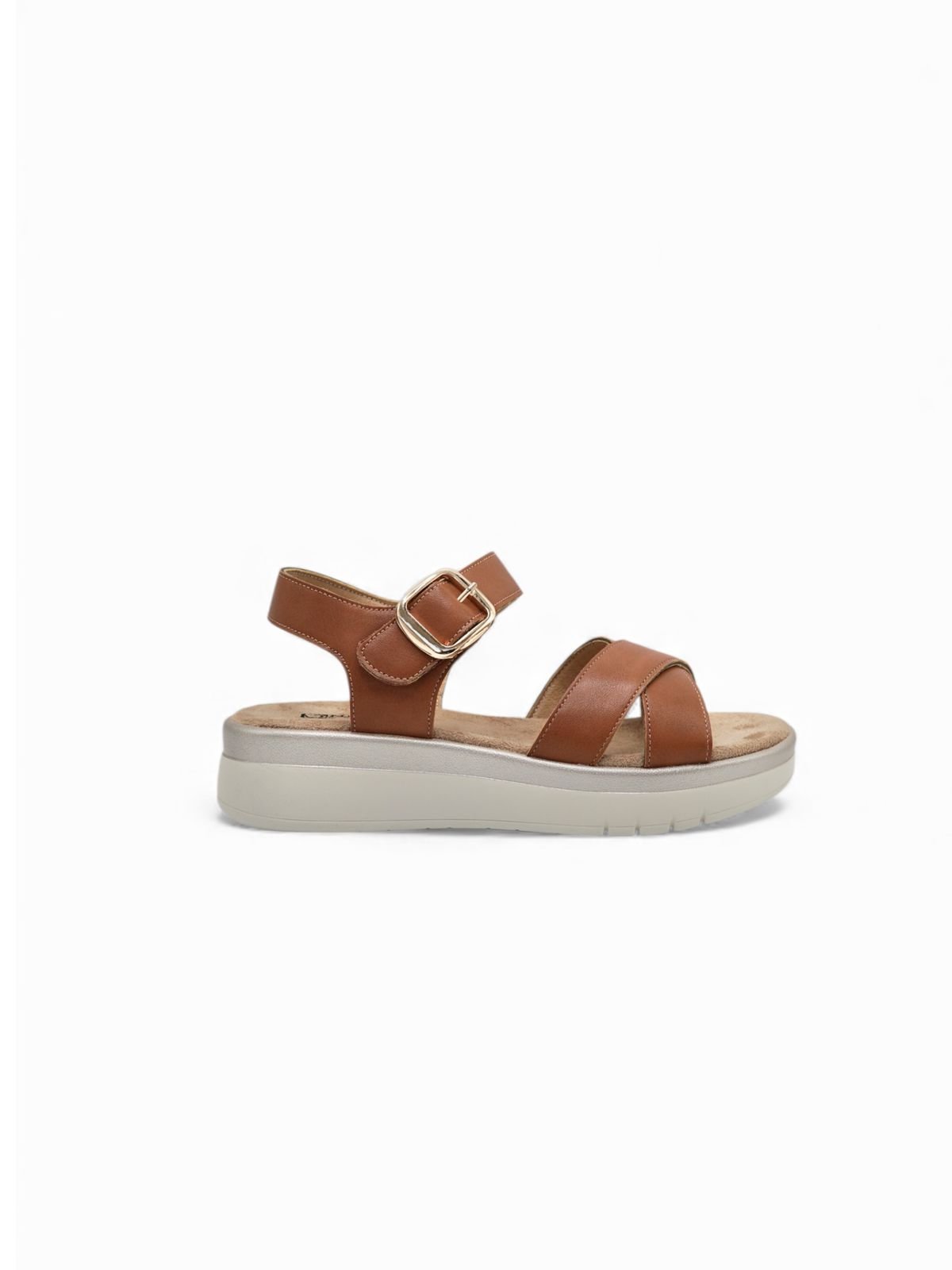 Sandalias Camel Plataforma 14679 Doble Correa Hebilla Casual de mujer Zoé Brand Costa Rica