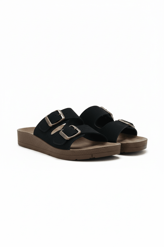 Sandalias Negro 14735 Doble Correa Slip On Casual de mujer Zoé Brand Costa Rica