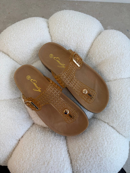 Sandalias Tan Animal Print 14791 Hebilla de mujer Zoé Brand Costa Rica