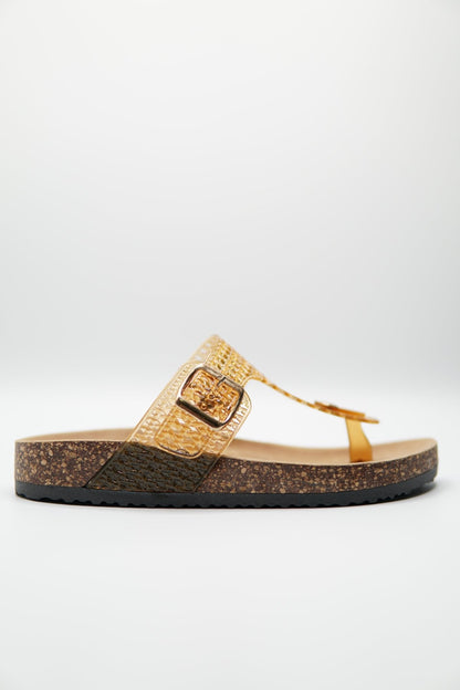 Sandalias Tan Animal Print 14791 Hebilla de mujer Zoé Brand Costa Rica