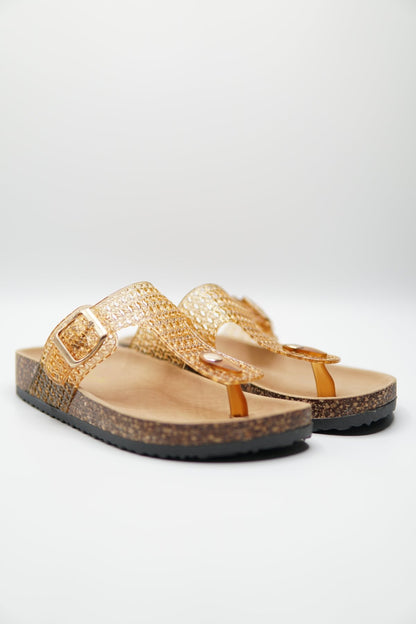 Sandalias Tan Animal Print 14791 Hebilla de mujer Zoé Brand Costa Rica