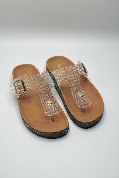 Sandalias Transparent Animal Print 14792 Hebilla de mujer Zoé Brand Costa Rica