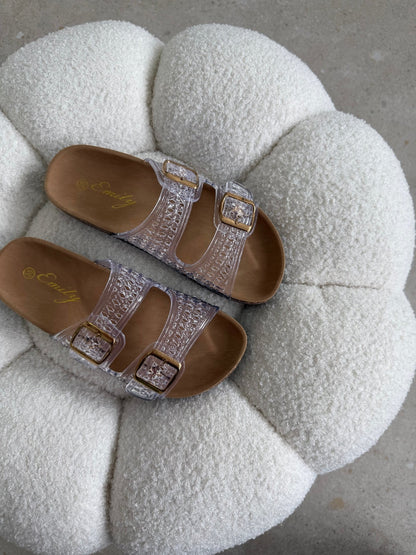 Sandalias Transparent Animal Print 14795 Doble Correa Hebillas de mujer Zoé Brand Costa Rica