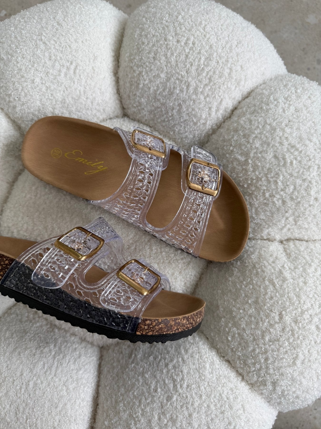 Sandalias Transparent Animal Print 14795 Doble Correa Hebillas de mujer Zoé Brand Costa Rica