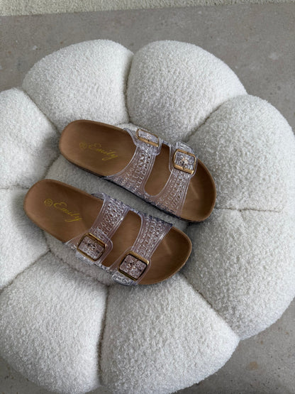 Sandalias Transparent Animal Print 14795 Doble Correa Hebillas de mujer Zoé Brand Costa Rica