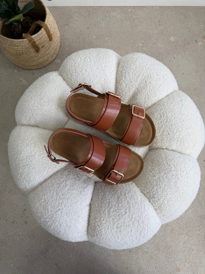 Sandalias Tan Yute Plataforma 14810 Doble Correa Hebillas Casual de mujer Zoé Brand Costa Rica