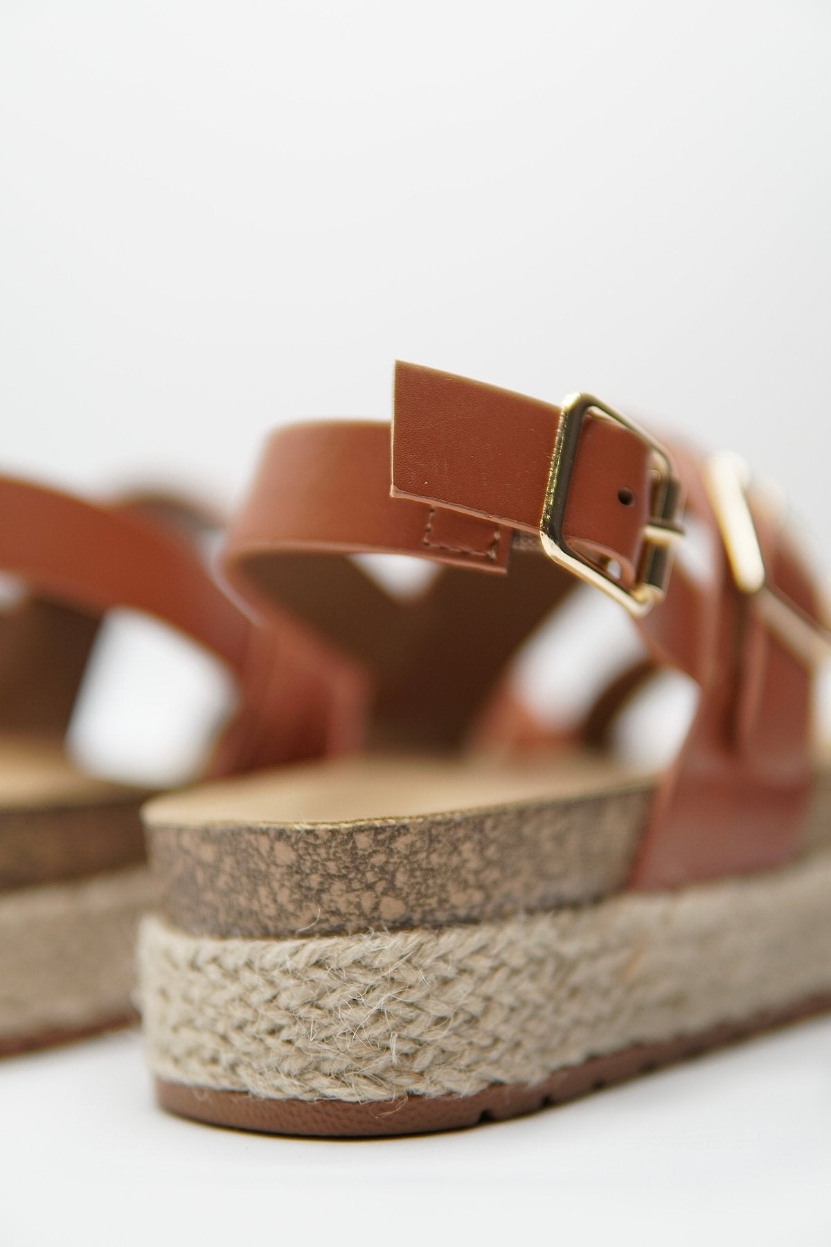 Sandalias Tan Yute Plataforma 14810 Doble Correa Hebillas Casual de mujer Zoé Brand Costa Rica