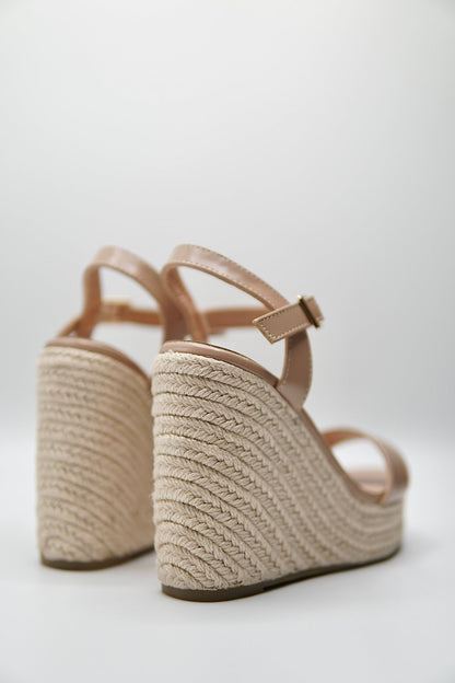 Tacones Beige Yute Cuña 14813 Hebilla de mujer Zoé Brand Costa Rica