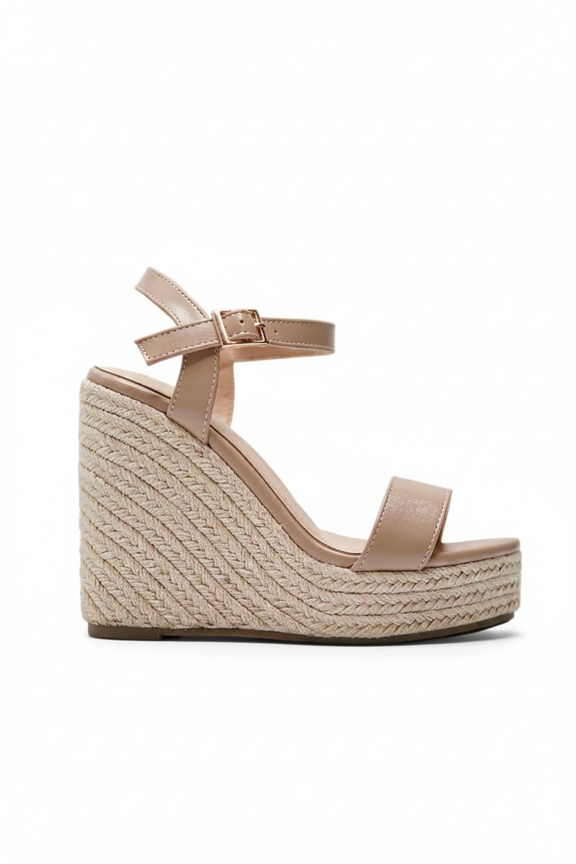 Tacones Beige Yute Cuña 14813 Hebilla de mujer Zoé Brand Costa Rica