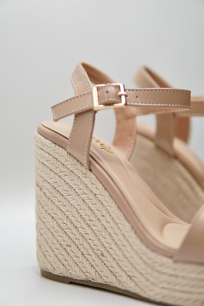 Tacones Beige Yute Cuña 14813 Hebilla de mujer Zoé Brand Costa Rica