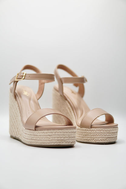 Tacones Beige Yute Cuña 14813 Hebilla de mujer Zoé Brand Costa Rica