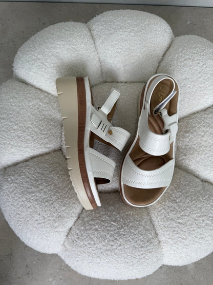 Sandalias Blanco Cuña 14824 Velcro Casual de mujer Zoé Brand Costa Rica