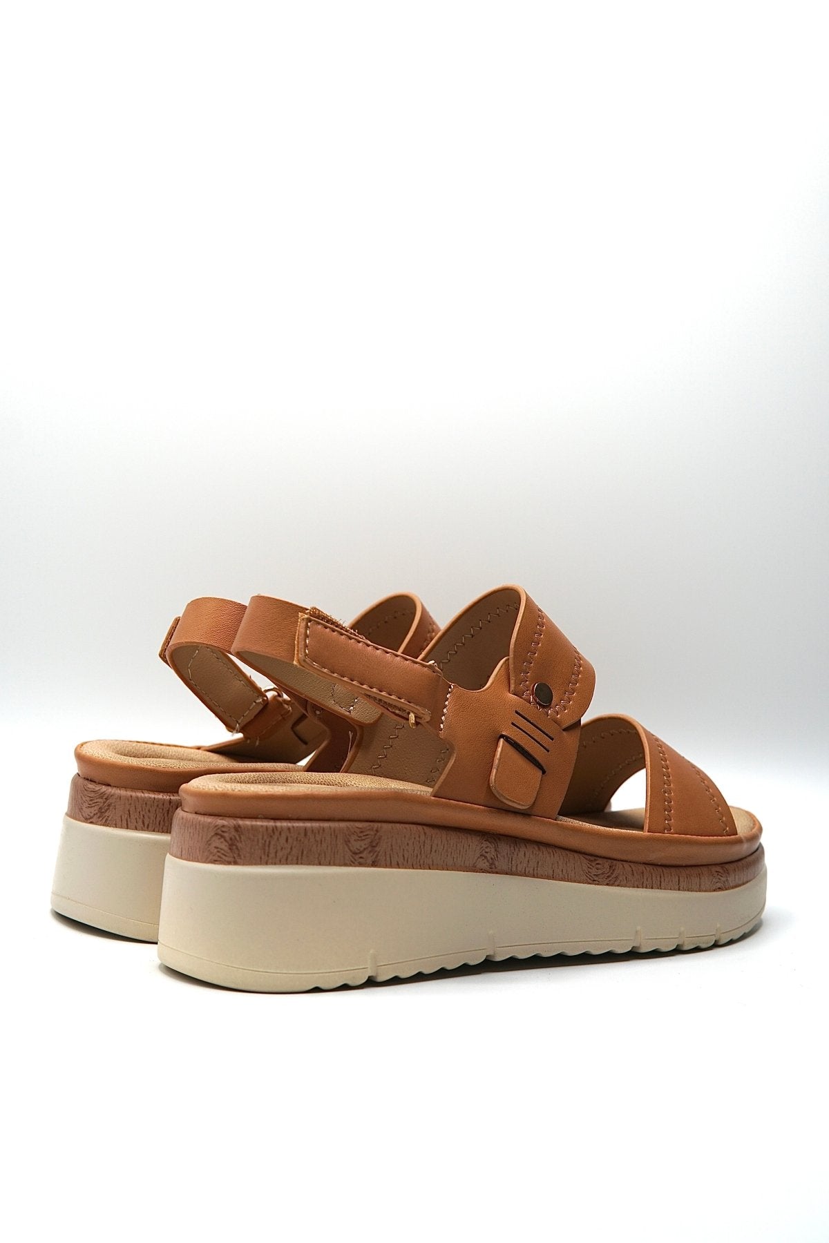 Sandalias Tan Plataforma 14825 Velcro Casual de mujer Zoé Brand Costa Rica
