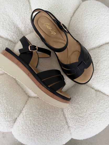 Sandalias Negro Plataforma 14827 Hebilla Casual de mujer Zoé Brand Costa Rica