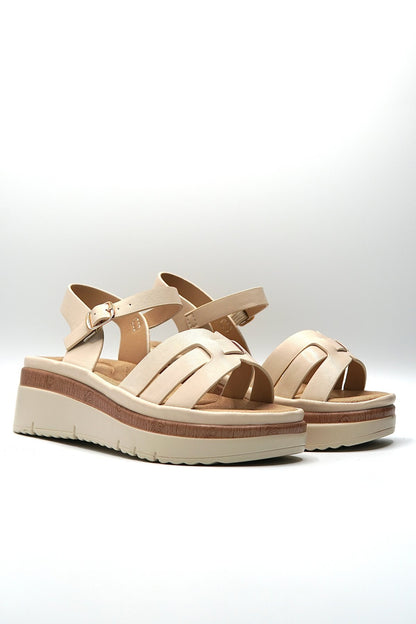 Sandalias Crema Plataforma 14829 Hebilla Casual de mujer Zoé Brand Costa Rica