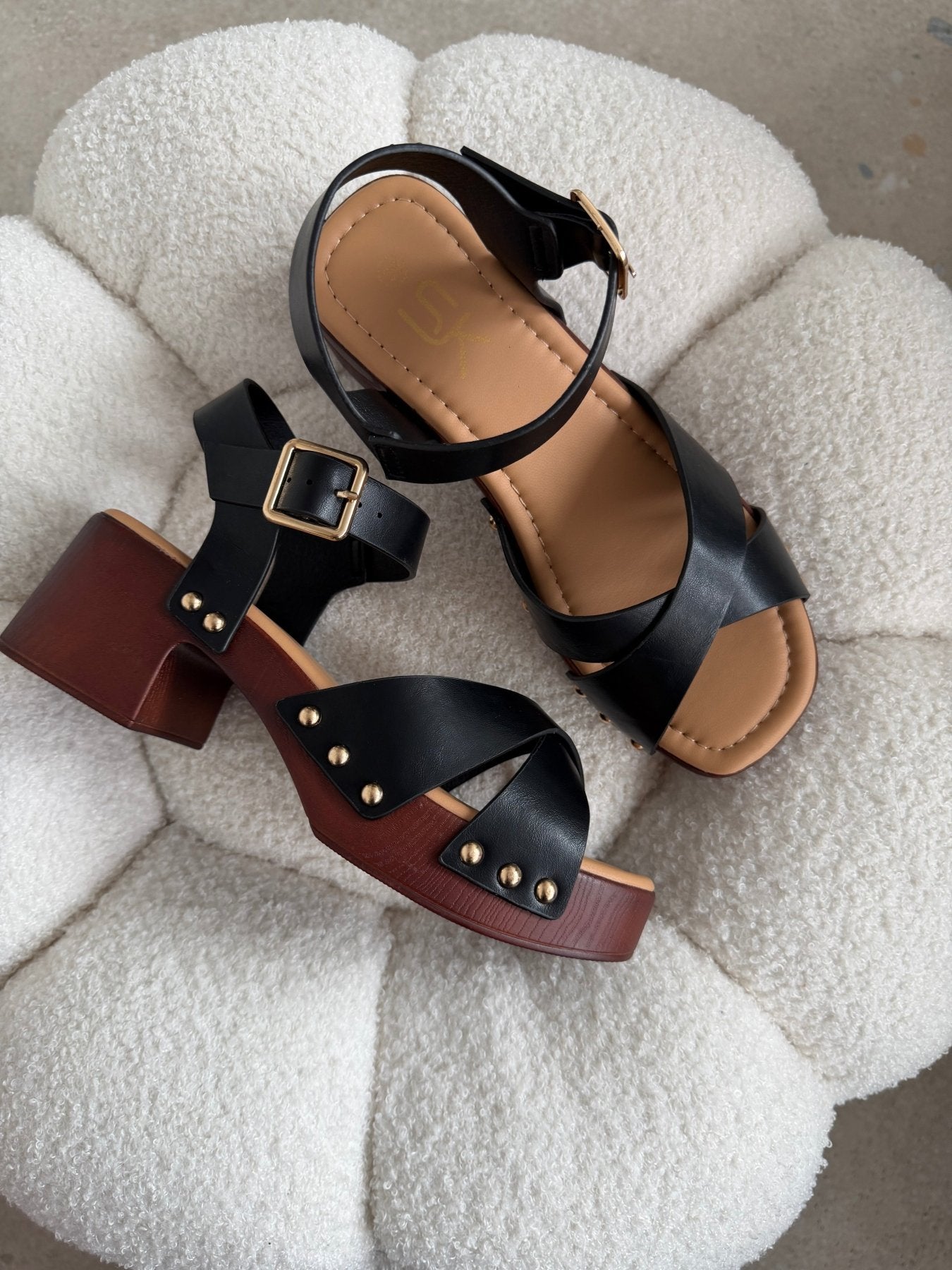 Sandalias Negro Plataforma 14863 Hebilla Casual de mujer Zoé Brand Costa Rica