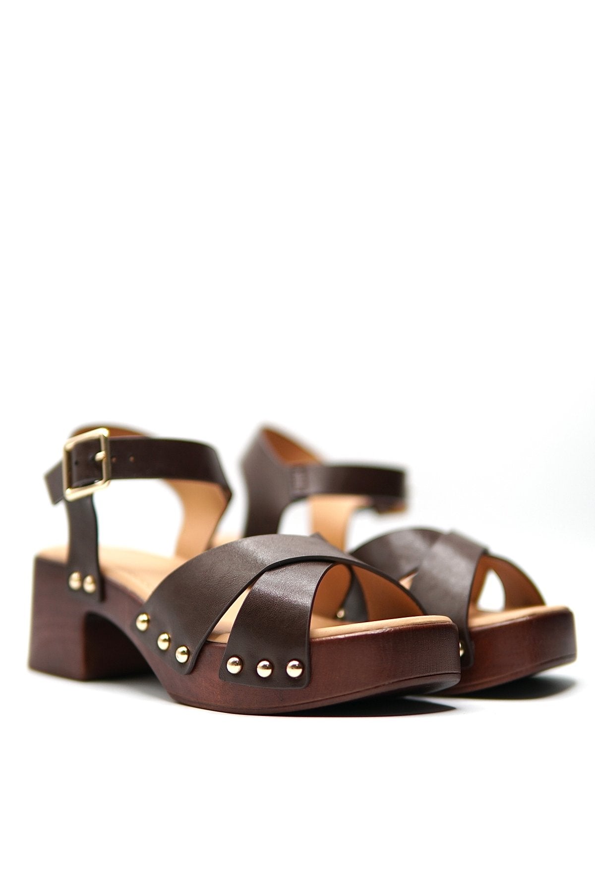 Sandalias Café Plataforma 14864 Hebilla Casual de mujer Zoé Brand Costa Rica