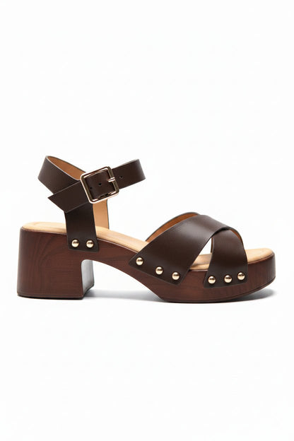 Sandalias Café Plataforma 14864 Hebilla Casual de mujer Zoé Brand Costa Rica