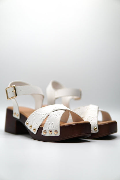 Sandalias Blanco Plataforma 14866 Hebilla Casual de mujer Zoé Brand Costa Rica
