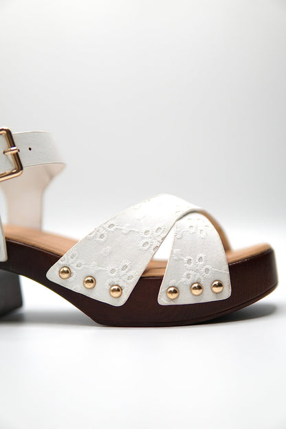 Sandalias Blanco Plataforma 14866 Hebilla Casual de mujer Zoé Brand Costa Rica