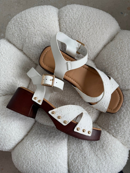 Sandalias Blanco Plataforma 14866 Hebilla Casual de mujer Zoé Brand Costa Rica