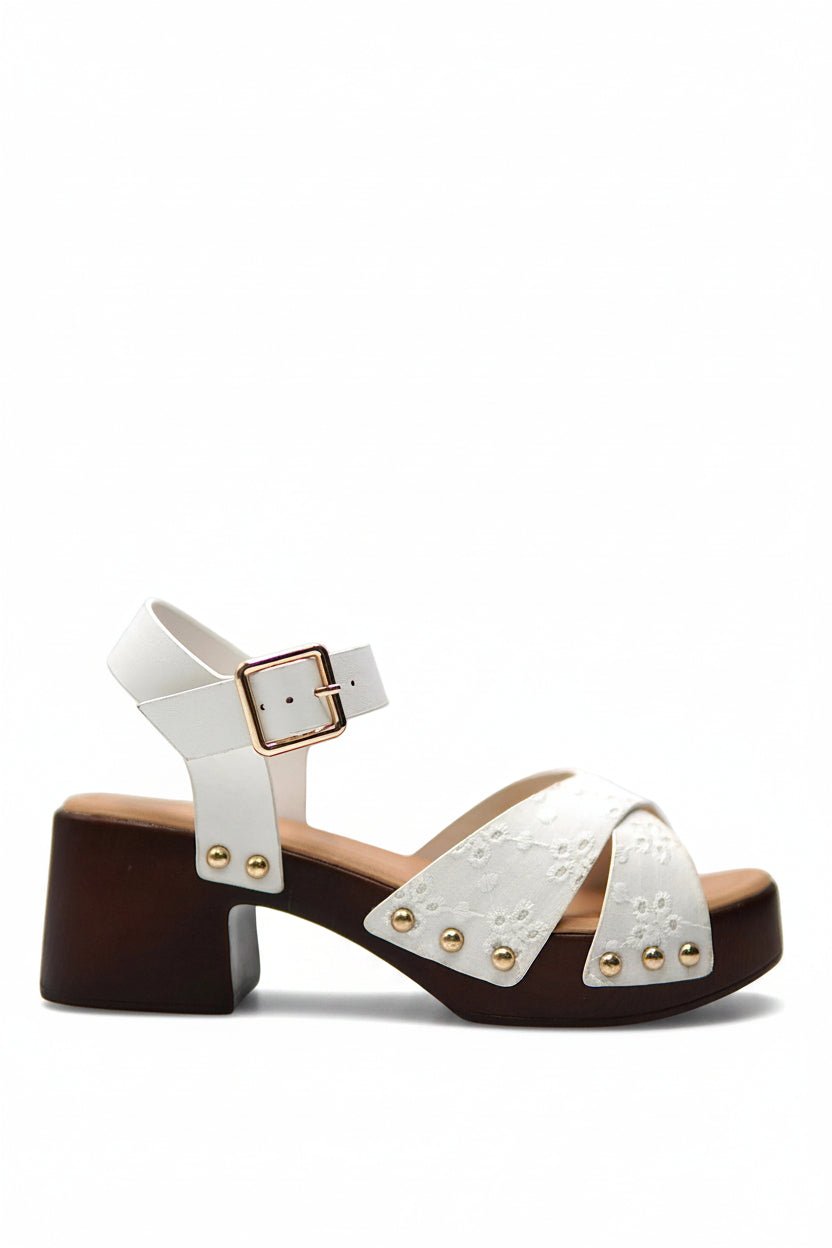 Sandalias Blanco Plataforma 14866 Hebilla Casual de mujer Zoé Brand Costa Rica