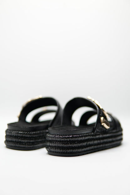 Sandalias Negro Plataforma 14867 Doble Correa Hebillas Casual de mujer Zoé Brand Costa Rica